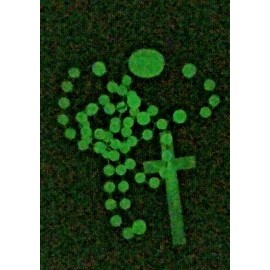 2 GLOW IN THE DARK Luminous  for SAINT MARY & AngelROSARY Acrylic Plastic