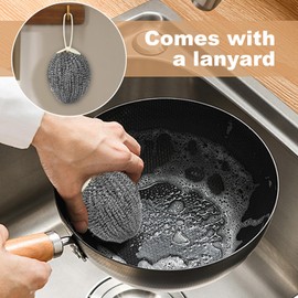 Steel Wool Scrubber | Stainless Steel Wire Scrub Pads for Kitchen,Household Dishwashing Pots Pans Sponges Scourers for Racks Sinks Grills Oven