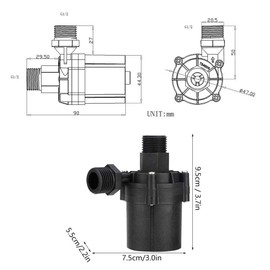 24V Automatic Water Pump, 90° Thread Water Dispenser Filling Pump Brushless DC Water Pump