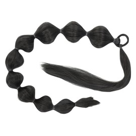 Baluue Afro Bubble Ponytail Extension Long 24 Synthetic Hair Piece for Women Natural with Hair Tie for Black Women and Everyday Use