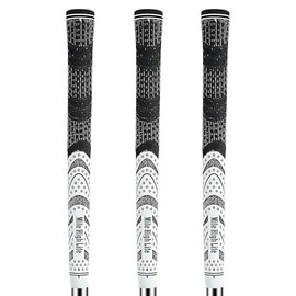 Mile High Life Cross Cord Golf Grips 3 Pack – All Weather, High Traction Anti-Slip Golf Club Grips – Jumbo Sizes, Low Taper Design, Multi-Compound Hybrid for Men