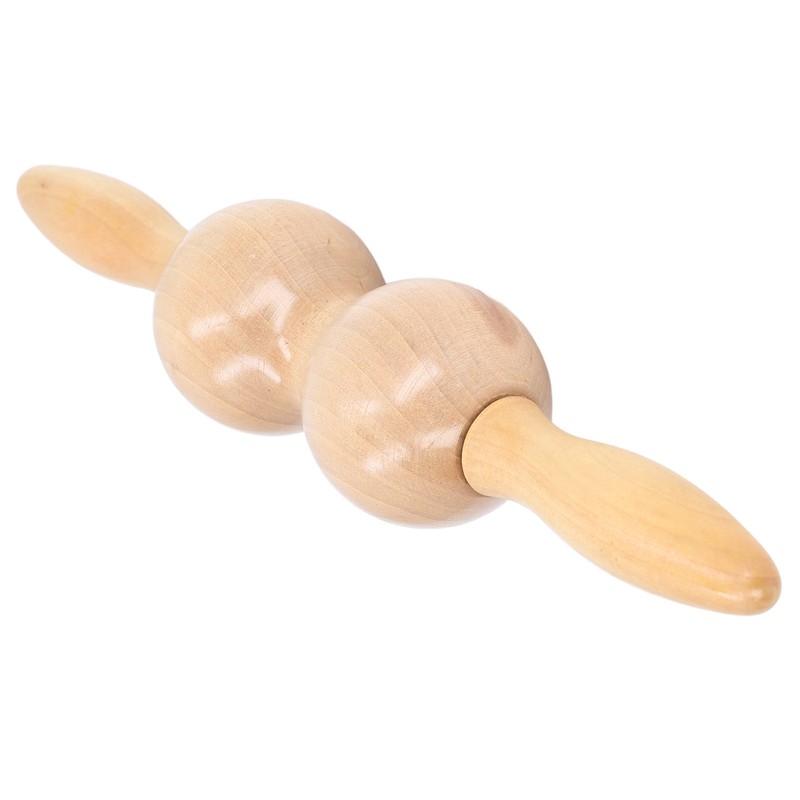 Wooden Meridian Massager Roll Stick Back Waist Neck Shoulder Spine