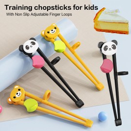 Training Finger Chopsticks Cutlery for Beginners, No Slip & Healthy Materials Reusable 4 Pairs