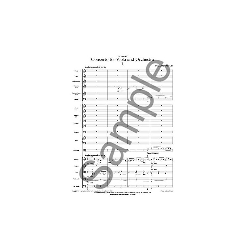 Concerto for Viola and Orchestra (1962) (William Walton Edition)