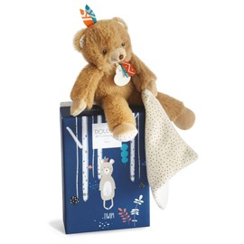 Doudou et Compagnie DC3630 21 cm Brown Bear with Soft Toy