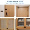 Door Lock with Padlock and Barrel Latch, Stainless Steel Security