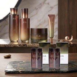 Hanyul Songdam Elasticity 2 Type Basic Full Set Skin + Emulsion + Cream + Eye Cream + 2 Type Kit x ​​2 Set Giveaway / 한율 송담 탄력 2종 기초 풀세트 스킨+에멀전 +크림 +아이크림 +2종키트 x2세트 증 정
