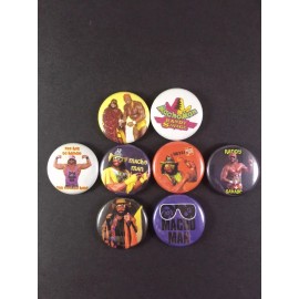 Randy Savage 1" PIN BUTTON lot Macho Man Wrestling Wrestler WWF WF