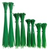 Set of 200 Cable Ties, Green, 100/150/200/300 mm (50 Pieces