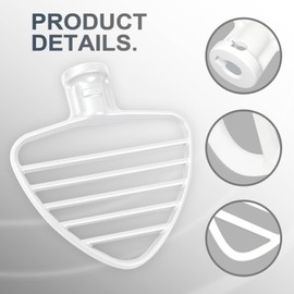 Pastry Beater for Tilt-Head Stand Mixers，KSMPB5W Pastry Beater Compatible with kitchen Aid Tilt-Head Stand Mixers 4.5-5 Qt (White)