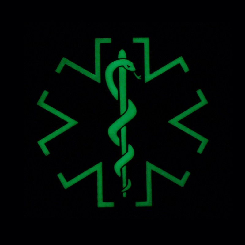 Glow Dark ACU Black EMS EMT Medic Paramedic Star of
