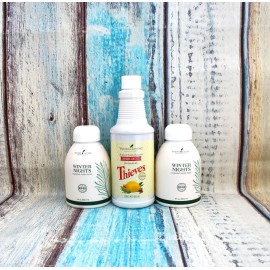 Young Living Essential Oils SET OF 3 Winter Nights Foaming Hand Soap Thieves Household Cleaner Young Living