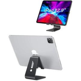 OMOTON Desktop Aluminum Cell Phone Tablet Stand Holder (Updated Version), Black