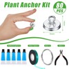 WILLBOND Plant Anchor Kit 80 Pcs Vine Anchors Christmas Garland
