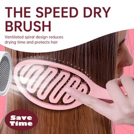 Daily Gard Detangling Brush, Dry and Wet Vented Detangler Hair Brush for Women and Men, Paddle Quick Drying Hairbrush for Wet/Dry/Curly/Thick/Long/Wavy/Damaged Hair, Pink