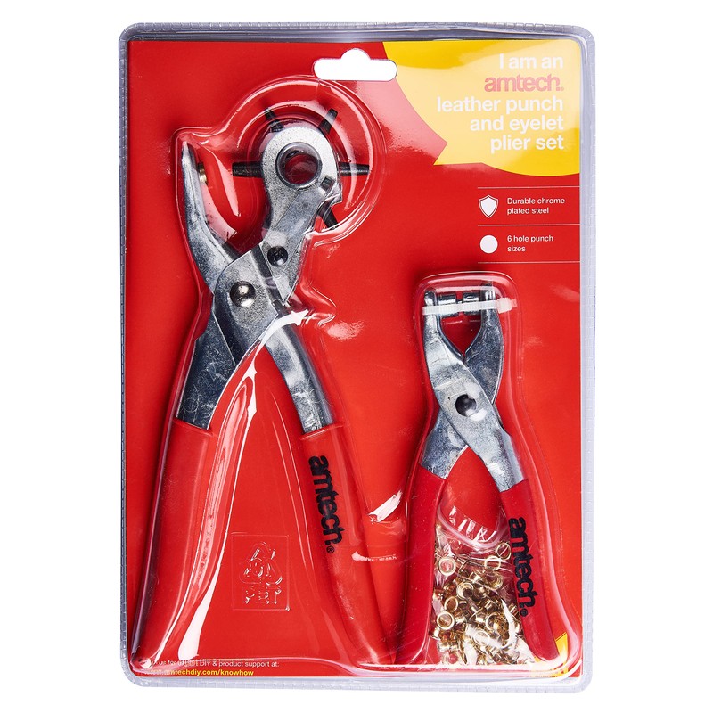Amtech B1460 Leather Punch & Eyelet PLIER Set - with