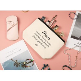 Mom Gifts for Mother's Day-Birthday Wedding Christmas Gifts for Mother-Thank You Gifts for Mom New Mom Mother-in-Law Bonus Mom-Mother Appreciation Gifts-Makeup Bag Gifts,Cosmetic Pouch,Travel Case