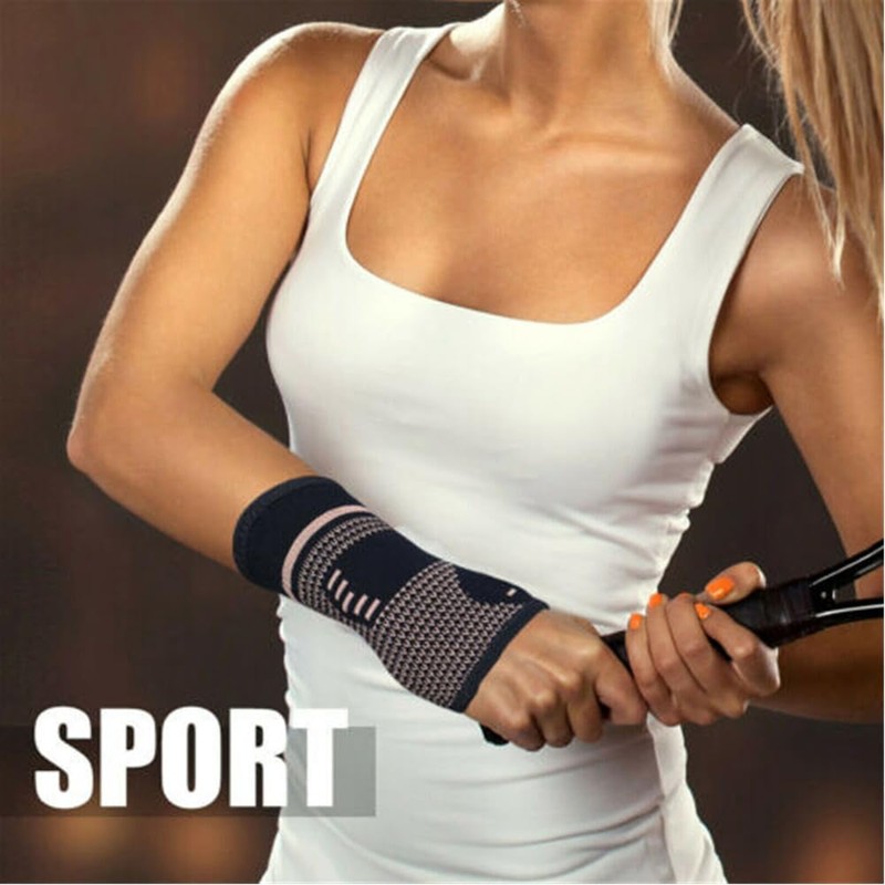 Copper Wrist Hand Brace Support Carpal Tunnel Sprain Arthritis Compression