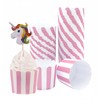 Ai-OUMLEEF Cupcake Cases, 100 Pcs Pink Paper Baking Cups, Disposable,