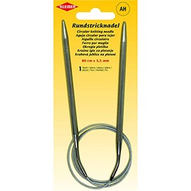 Kleiber + Co. GmbH Circular Knitting Needle, Metal, Gray, 5.5 mm