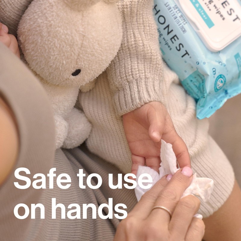 The Honest Company Fragrance Free Sanitizing Alcohol Wipes | Antibacterial