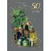 Cherry Orchard Son 50th Birthday LARGE Card Artistic Botanical Design