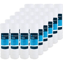 SpiroPure SP-CW20 10x2.5 20 Micron String-Wound Polypropylene Sediment Water Filter Cartridge SWC-25-1020 (Case of 24)