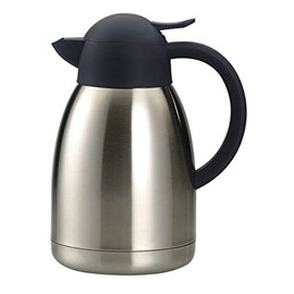 axentia Stainless Steel, Double Walled Thermal Coffee Carafe with Vacuum Sealed Insulation and Automatic Pouring - Insulated Coffee Jug 1.5L