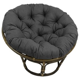 Blazing Needles Solid Tufted Outdoor Papasan Cushion, Cool Grey