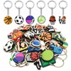 50Pack Sports Keychains Bulk,DIY Cute Keychain Charms,Ball Backpack Charms for