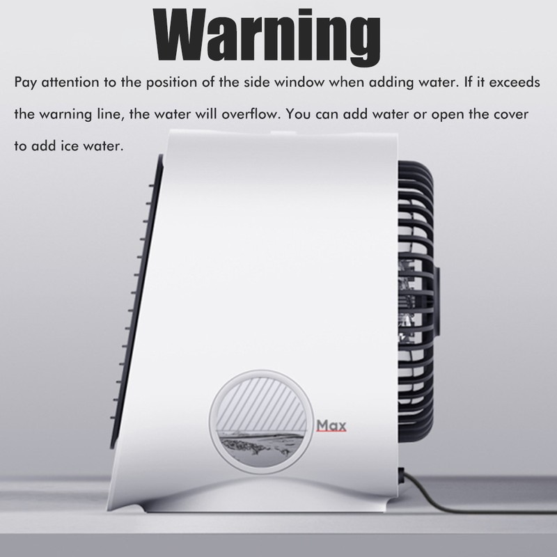 Portable Air Cooler USB Charging Air Fan Quiet Desktop Cooling