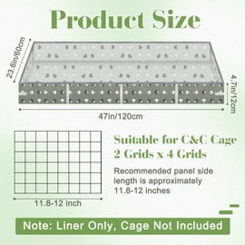 Anglecai Guinea Pig Cage Liner 47''L x 24''W, Waterproof Cage Liner for Small Animals Guinea Pig Habitat Pad Washable Base for Rabbit Animals