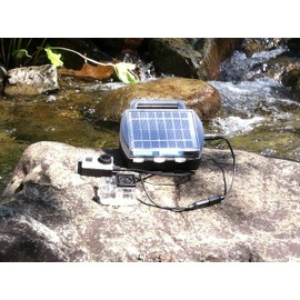 Solar Battery & USB Charger, Charges 4 AA, AAA, C or D cells with USB port & other power supply plugs