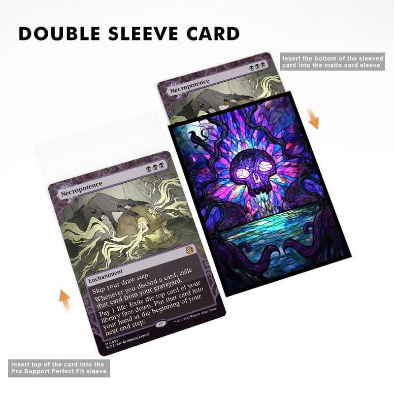 Katomula 100 MTG Card Sleeves with 100 Inner Sleeves, Textured