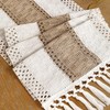 Tosleo Boho Table Runner 12×90 Inches Long with Tassels Khaki