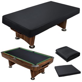 BALAPET Heavy Duty Leatherette Pool Table Cover and Insert Mat Set, Waterproof & Tearproof Indoor & Outdoor Billiard Table Cover, Foldable Foam Pool Table Insert for Table Conversion Topper(8FT)