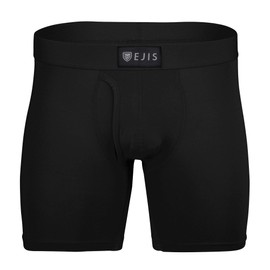Ejis Sweat Defense Boxer Brief | Fly | Sweat Proof Micro Modal (Small, Black)