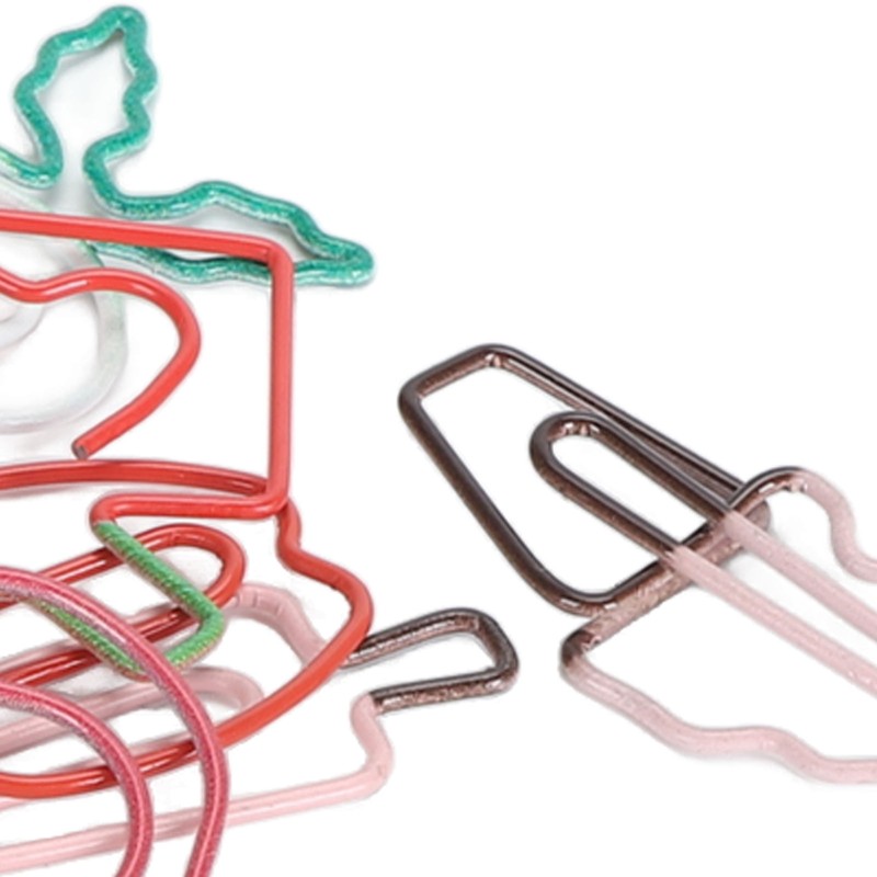 100PCS Set Marking Document Organizing Clip Multiple Cute Shapes Metal