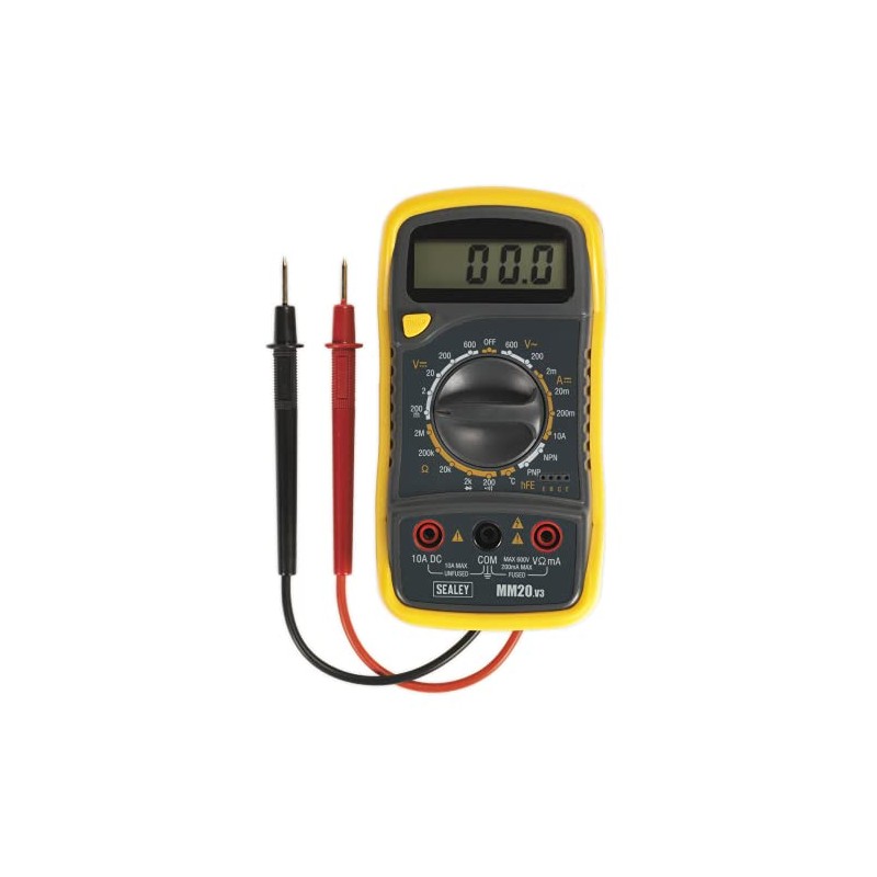 Sealey Mm20 Digital Multimeter 8 Function with Thermocouple