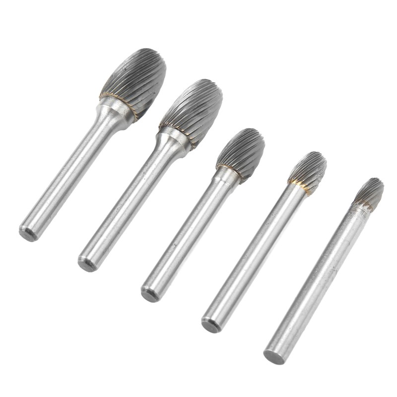 Single Cut Carbide Rotary Burr File Set 6mm Shank Diameter