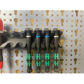 Screwdriver Holder for Micro Precision Screwdrivers for Küpper Perforated Wall and Euro Holes 45 mm Euro Hole Wall Perforated Wall Accessories System Holder