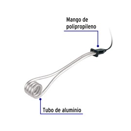 Volteck CAGU-6, Calentador de inmersión para agua #6, 1100W, 23 L Volteck