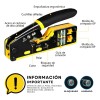 Pinza Ponchadora Crimpadora Pass Through RJ11 RJ45 Engarzado Herramienta Profesional