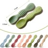 8PCS Juego Cucharas Masticables de Silicona, Cuchara de Silicona para