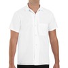 Chef Designs Mens Cook Work Utility Button Down Shirt, White,