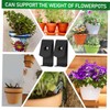 Outanaya 5pcs Metal Planter Wall Holder Hooks Durable Terracotta Pot
