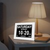8" White Digital Wall Clock with Date, Day and Time