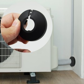 Pack of 6,15mm Black Radiator Cover,Pipe Covers,Radiator Pipe Collars, Plastic Radiator Pipe Covers Black Pipe Collars Split Plastic Lightweight Escutcheon Cover Plate for Wall Pipe Tube Decoration