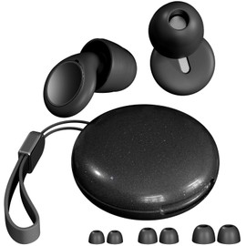 Ear Plugs for Sleeping with 4-Way Filter, Stops Snoring & Noise, Ear Plugs for Night for Side Sleepers/Work/Travel Black