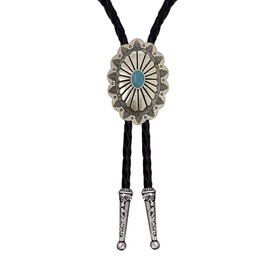 XGALBLA Bolo tie Blue Turquoise Native American Western Cowboy for Men